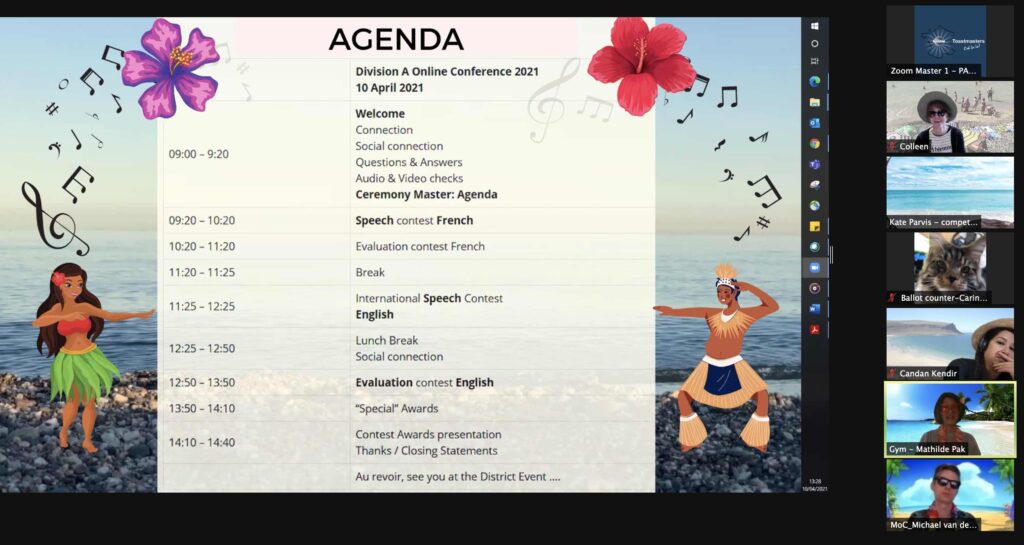 Agenda for Beach Party
